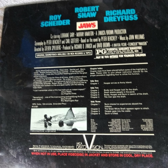 LAZER DISC VINTAGE 1975 MOVIE JAWS - Picture 3 of 9